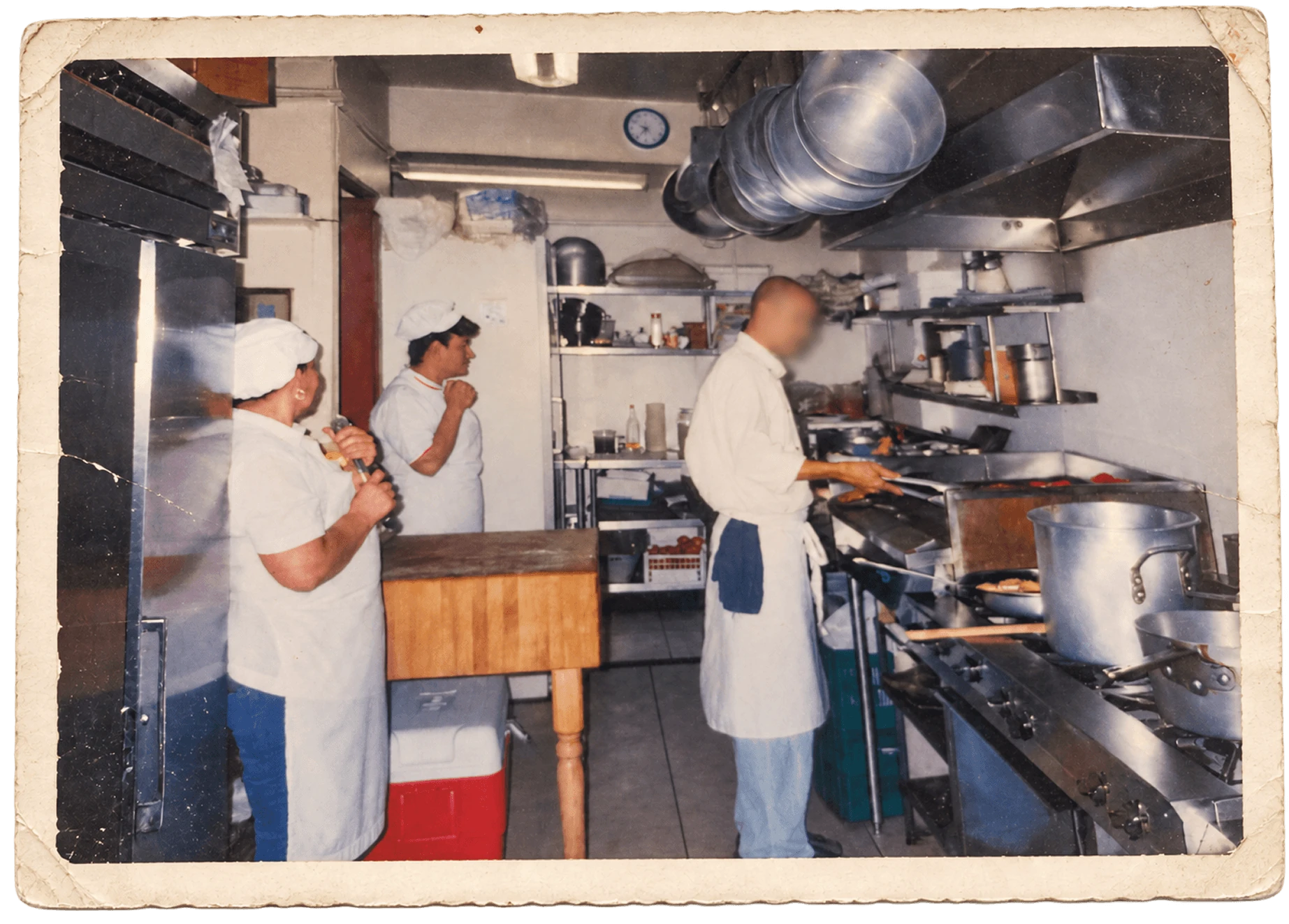 La cocina del restaurante en sus primeros años